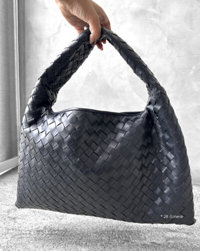 Bottega Veneta Space Small Hop Bag in Calfskin Intrecciato Leather