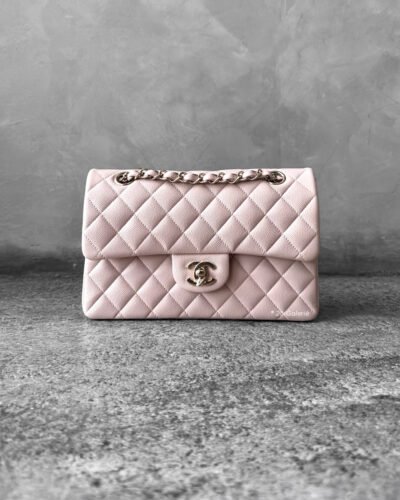 Chanel Small 21C Rose Clair in Caviar Leather and Light Gold Hardware