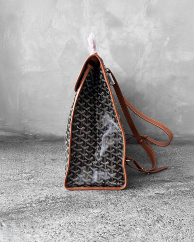 Goyard Black and Tan Saint Leger Backpack