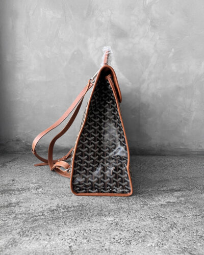Goyard Black and Tan Saint Leger Backpack