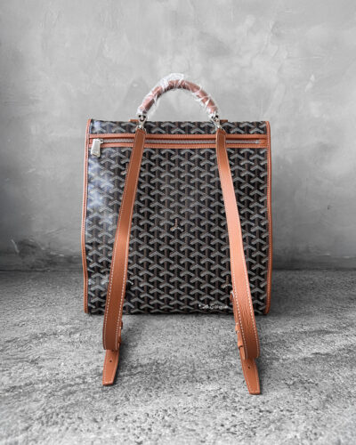 Goyard Black and Tan Saint Leger Backpack