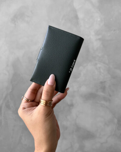 Hermes Vert Fonce R.M.S Cardholder in Calfskin Leather And Palladium Hardware