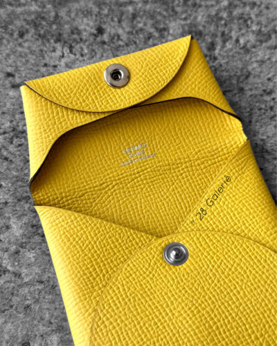 Hermes Yellow Bastia in Epsom Leather and Palladium Hardware