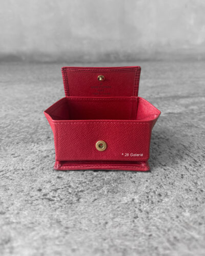 Louis Vuitton Red Porte Monnaie Square Coin Wallet in Epi Leather