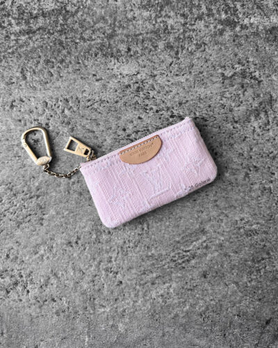 Louis Vuitton Washed Pink Monogram Denim Key Pouch