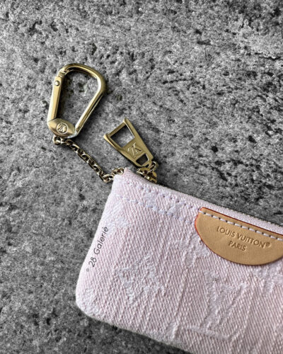 Louis Vuitton Washed Pink Monogram Denim Key Pouch
