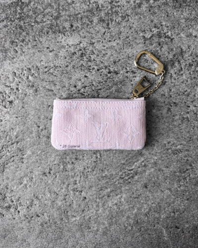 Louis Vuitton Washed Pink Monogram Denim Key Pouch