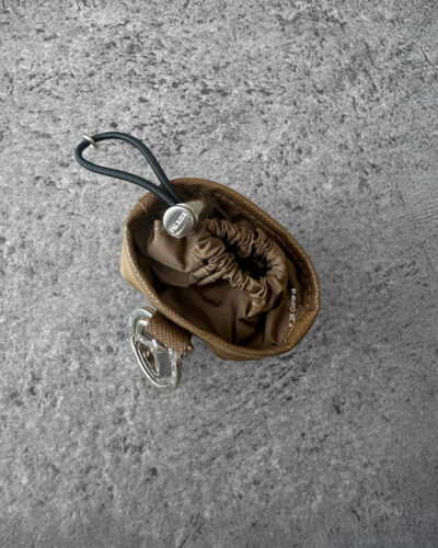 Prada Cork Beige Re-Nylon Mini Pouch Bag Charm