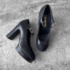 Chanel 35.5 Black Mary Janes Heels