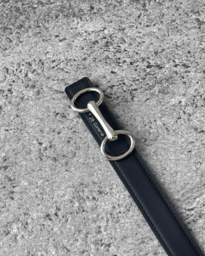 Hermes Heritage belt buckle & Reversible leather strap 24 mm palladium plated size 80