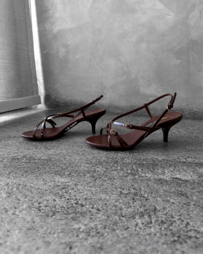 Miu miu Palissandro Vernice Strappy Leather Slingback Sandals size36