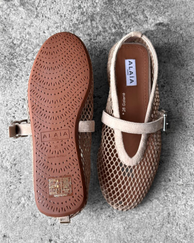 Alaia Nude Suede ballet Flats size 36