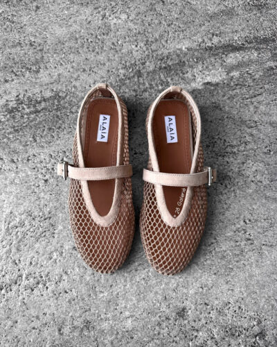 Alaia Nude Suede ballet Flats size 37