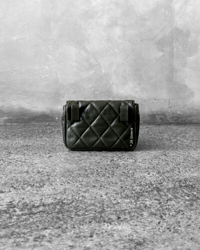 Chanel Green Quilted Flap Belt Bag Lambskin in GHW