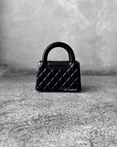 Chanel Small Kelly Shopping Bag in Black Shiny Calfskin and Gold Hardware