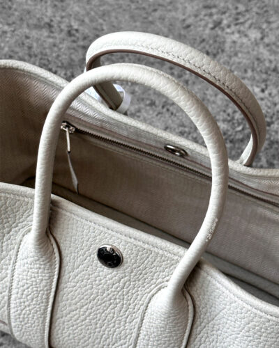 Hermes Garden Party Beton Negonda leather and Palladium Hardware