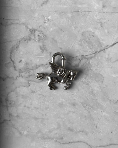 Hermes Le Cheval Pegasus Cadena Lock in Silver Hardware