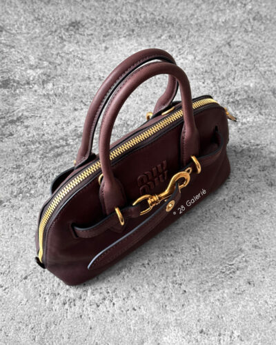 Miumiu Briarwood Aventure Leather Tote Bag