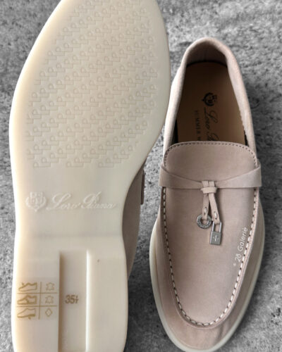 Loro Piana Pink Sand Summer Charms Walk Loafer