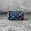 Louis Vuitton Blue Monogram Denim & Vachetta Leather Vintage Key Holder