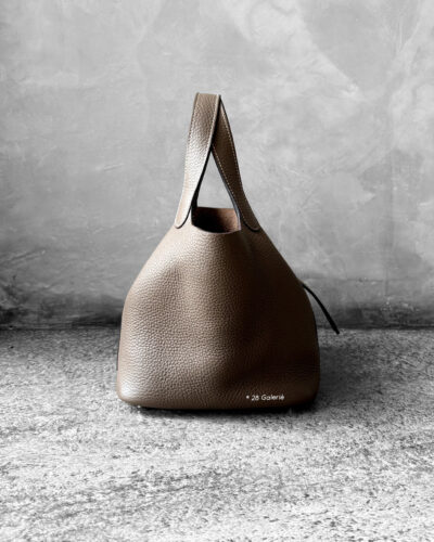 Hermes Etoupe Picotin Lock 18 Clemence Leather and Palladium Hardware