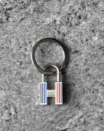 Hermes Cadenas Quizz Rainbow Key Ring
