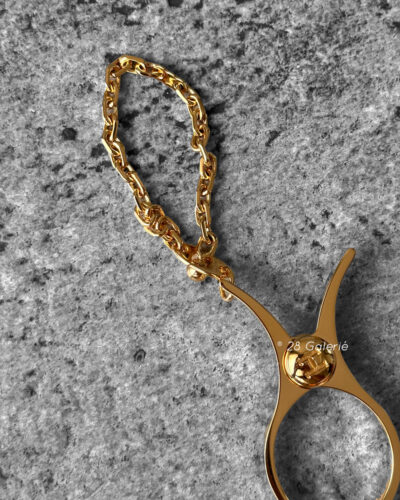 Hermes Dore Filou Glove Clip Gold Metal