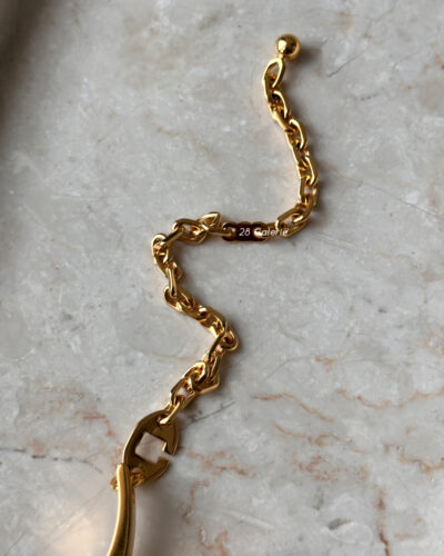 Hermes Dore Filou Glove Clip Gold Metal