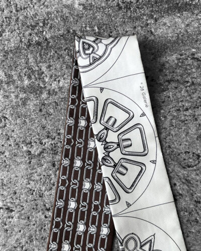 Hermes Effet Kaleidoscope Twilly - BlancAnthracite Marron