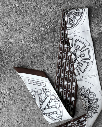 Hermes Effet Kaleidoscope Twilly - BlancAnthracite Marron