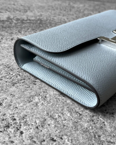 Hermes Gris Pantin Constance To Go Wallet in Palladium Hardware