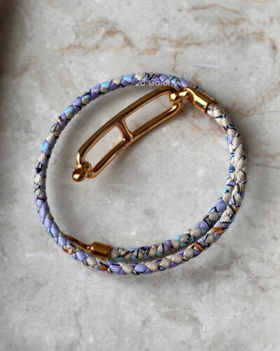 Hermes Lilas Roulis Double Tour Bracelet