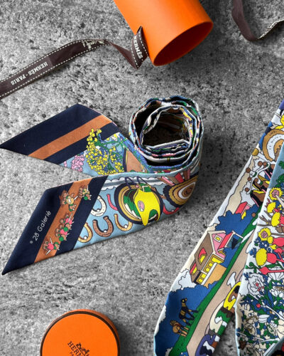 Hermes Pony Pit Stop Twilly - BleuVertRose