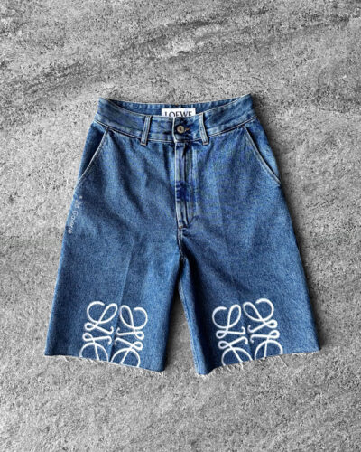Loewe Anagram Blue Denim Shorts