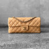 Chanel Beige East West Flap in Calfskin leather and Gold Hardware