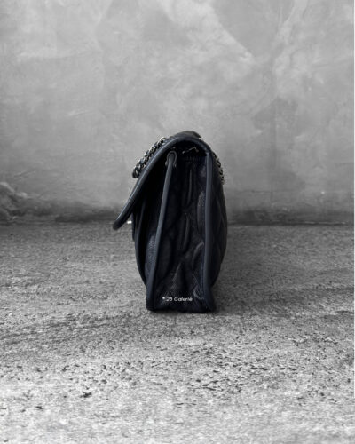 Chanel Black French Riviera Flap in Caviar Leather and Silver Hardware