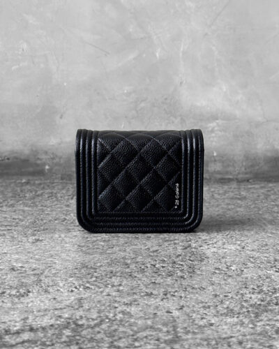 Chanel Black Micro Le Boy Belt Bag in Caviar Leather and Silver Hardware