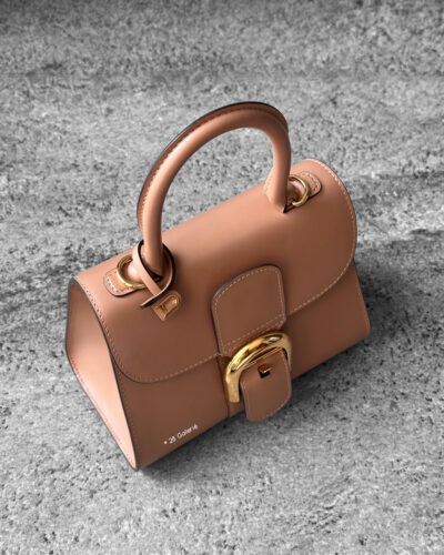 Delvaux Tender Beige Brilliant Mini in Calfskin Leather and Gold Metal Hardware