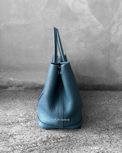 Hermes Deep Ocean Garden Party Negonda Leather and Palladium Hardware