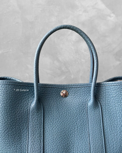 Hermes Deep Ocean Garden Party Negonda Leather and Palladium Hardware