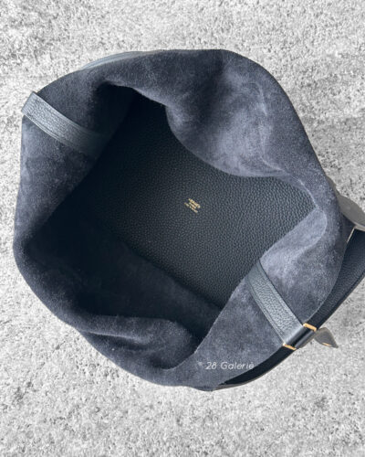 Hermes Noir Picotin Clemence Leather and Gold Hardware
