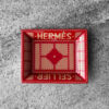Hermes Rouge Sellier Change Tray Porcelain