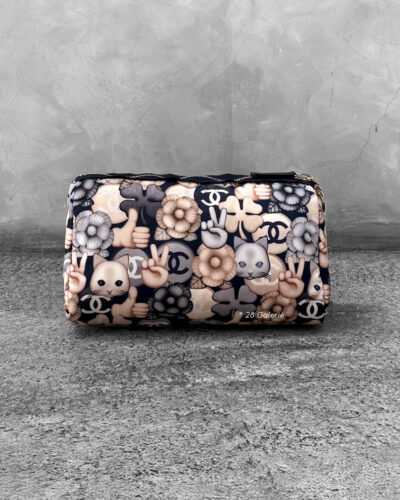 Chanel Blue 2016 Cat Emoticon Cosmetic Pouch