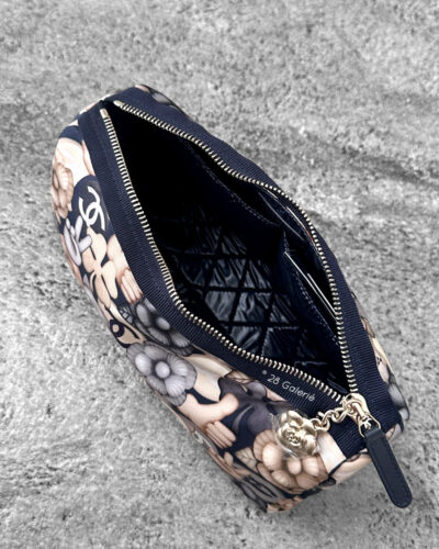 Chanel Blue 2016 Cat Emoticon Cosmetic Pouch