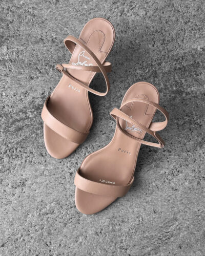 Christian Louboutin Beige Miss Z 80 Lamb Nappa Leather Sandals