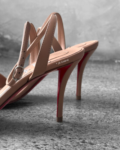 Christian Louboutin Beige Miss Z 80 Lamb Nappa Leather Sandals