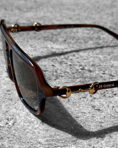 Gucci BrownHavana Navigator Frame Sunglasses