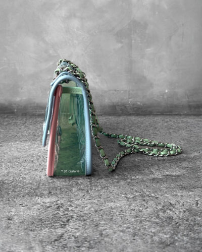 Chanel Blue/Green/Pink Coco Splash Medium Flap in Transparent Quilted PVC and Silver Hardware