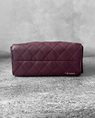 Chanel Burgundy Mini C25 in Grained Caviar Leather and Aged Silver Hardware