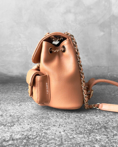 Chanel Small Caramel Duma Backpack in Caviar Leather and Gold Hardware